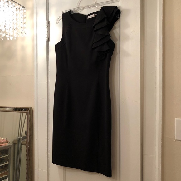 Calvin Klein black ruffle dress 🖤 - Picture 4 of 7